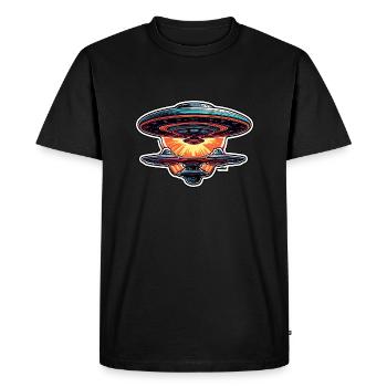 Alien / Spaceship / UFO / Area 51 / All / Mars - Men's Premium Organic T-Shirt - black - Front - Nico (187cm)