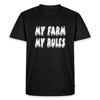 Ferme - T-shirt Premium bio Homme - noir - Devant - Nico (187cm)