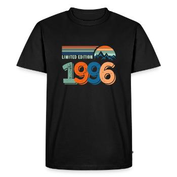 Limited edition 1996 - Men's Premium Organic T-Shirt - black - Front - Nico (187cm)