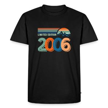 Limited edition 2006 - Men's Premium Organic T-Shirt - black - Front - Nico (187cm)