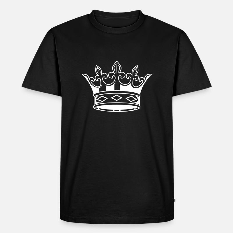 krone 2 - Männer Premium Bio T-Shirt - Schwarz