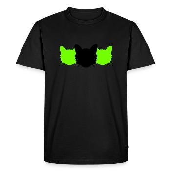 3 Cats Silhouettes Three Friends Team Heads Crew - Men's Premium Organic T-Shirt - black - Front - Nico (187cm)