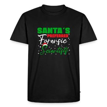 Santa's Preferred Forensic Scientist Gift Idea - Men's Premium Organic T-Shirt - black - Front - Nico (187cm)