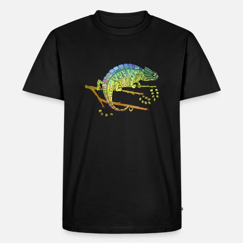 Chamäleon - Männer Premium Bio T-Shirt - Schwarz