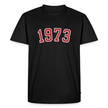 Année de naissance sport 1973 - T-shirt Premium bio Homme - noir - Devant - Nico (187cm)