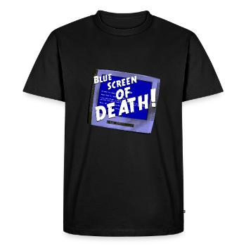 Blue Screen of Death - Men's Premium Organic T-Shirt - black - Front - Nico (187cm)