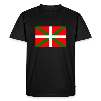 Drapeau Basque - T-shirt Premium bio Homme - noir - Devant - Nico (187cm)