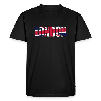 London Union Jack - T-shirt Premium bio Homme - noir - Devant - Nico (187cm)