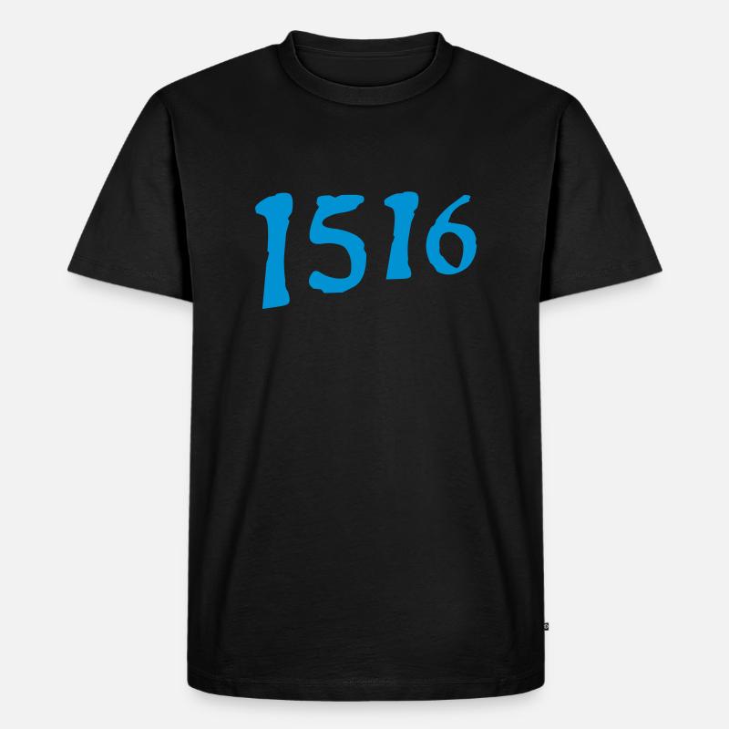 1516_vec_1 de - Männer Premium Bio T-Shirt - Schwarz