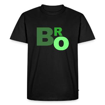 Bro Lettering Saying Shirt Slang - Men's Premium Organic T-Shirt - black - Front - Nico (187cm)