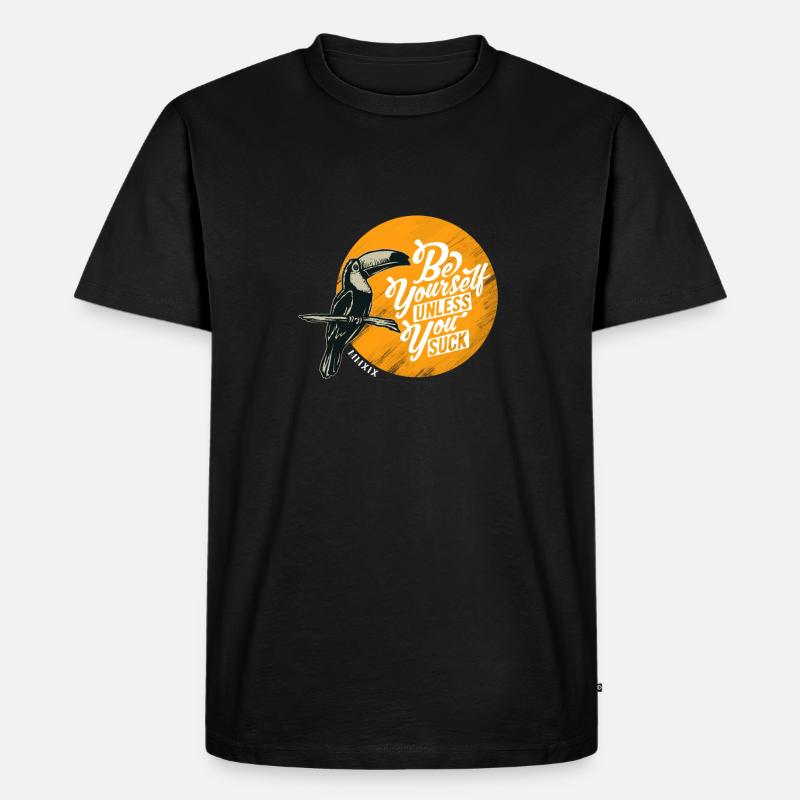 sei du selbst - Männer Premium Bio T-Shirt - Schwarz