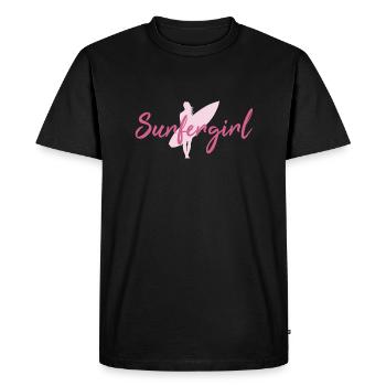 Surfer girl - T-shirt Premium bio Homme - noir - Devant - Nico (187cm)