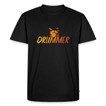 Drummer - T-shirt Premium bio Homme - noir - Devant - Nico (187cm)