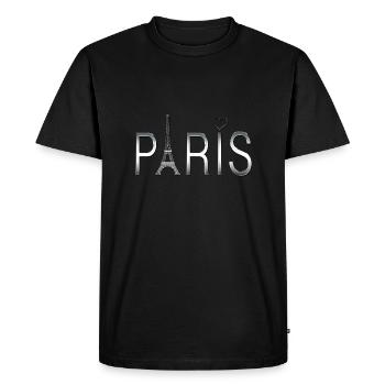 Paris - T-shirt Premium bio Homme - noir - Devant - Nico (187cm)
