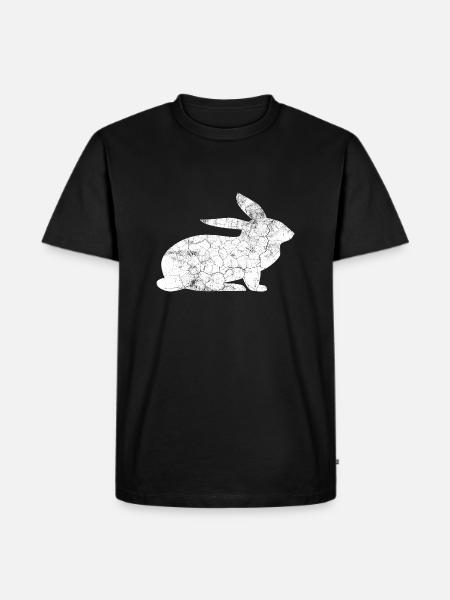 Suis le lapin blanc - T-shirt Premium bio Homme - noir