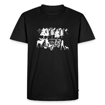 Car - Men's Premium Organic T-Shirt - black - Front - Nico (187cm)