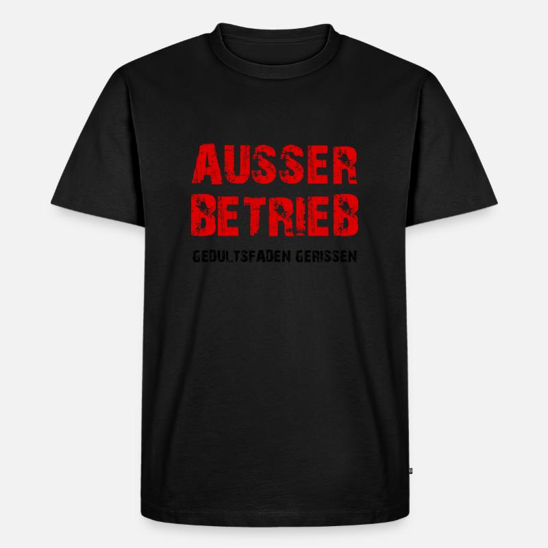AUSSER BETRIEB - Männer Premium Bio T-Shirt - Schwarz