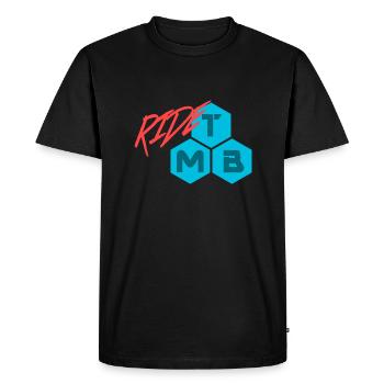 BALADE EN VTT - T-shirt Premium bio Homme - noir - Devant - Nico (187cm)