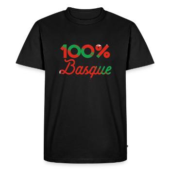 100% Basque - T-shirt Premium bio Homme - noir - Devant - Nico (187cm)