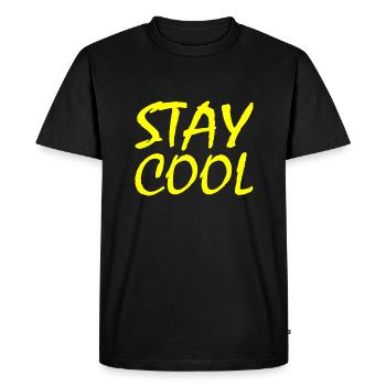 Stay cool - Men's Premium Organic T-Shirt - black - Front - Nico (187cm)