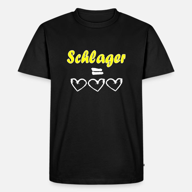 Schlager Liebe - Männer Premium Bio T-Shirt - Schwarz