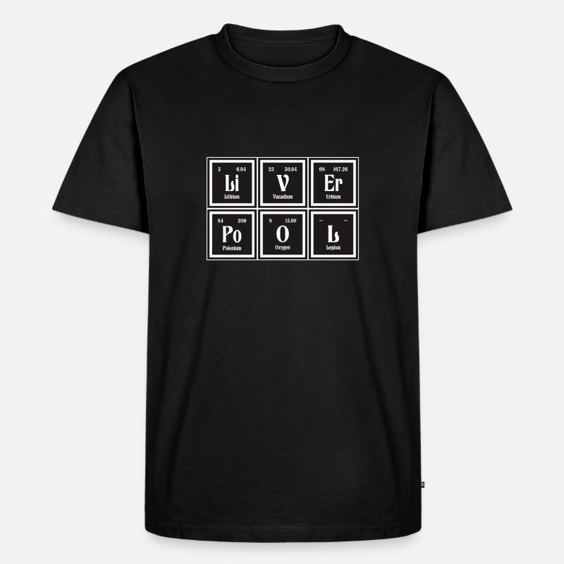 Liverpool | Periodensystem der Elemente - Männer Premium Bio T-Shirt - Schwarz