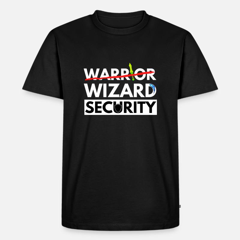 KRIEGER IST WIZARD SECURITY DRAGONS ADVENTURES JDR - Männer Premium Bio T-Shirt - Schwarz