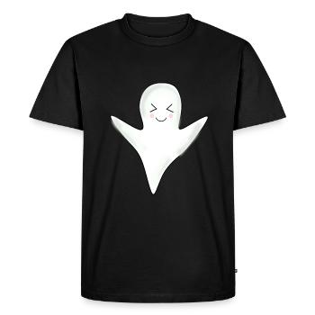 T-shirt d’Halloween Ghost spooky chemise mignonne - T-shirt Premium bio Homme - noir - Devant - Nico (187cm)