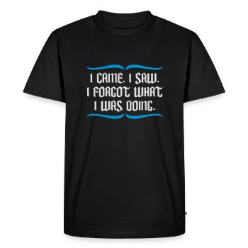 I came saw forget - Men's Premium Organic T-Shirt - black - Front - Nico (187cm)
