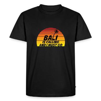 Bali is Calling and I Must Go - Men's Premium Organic T-Shirt - black - Front - Nico (187cm)