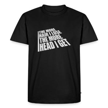 J’ai plus de tête - T-shirt Premium bio Homme - noir - Devant - Nico (187cm)