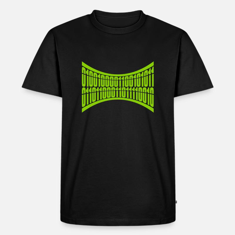Binär Code Programm Sprache - Männer Premium Bio T-Shirt - Schwarz