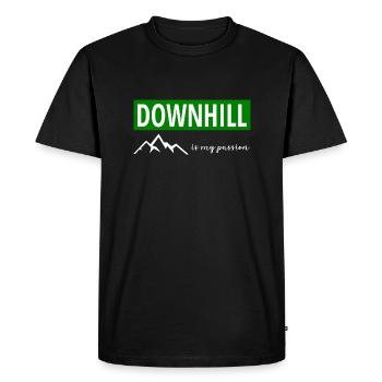 DOWNHILL is my passion - Men's Premium Organic T-Shirt - black - Front - Nico (187cm)
