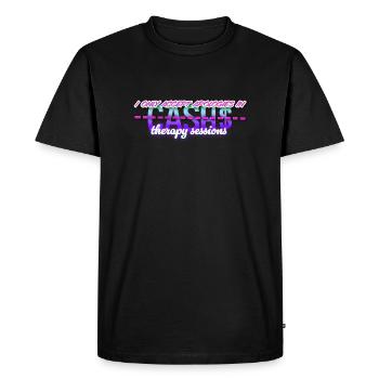 Je n’accepte les excuses que lors des séances de thérapie - T-shirt Premium bio Homme - noir - Devant - Nico (187cm)