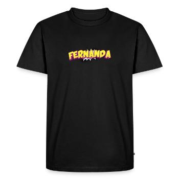 Fernanda Custom Name Comic Book Style Pop Art, - Men's Premium Organic T-Shirt - black - Front - Nico (187cm)