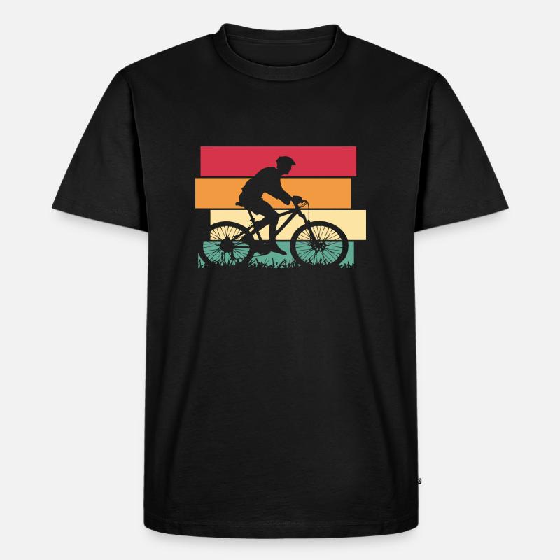 Vélo VTT Rétro - T-shirt Premium bio Homme - noir