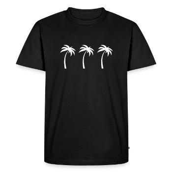 Palmiers minimalistes - T-shirt Premium bio Homme - noir - Devant - Nico (187cm)