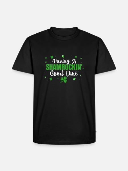 Having A Shamrockin' Good Time - Men's Premium Organic T-Shirt - black