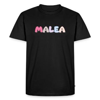 Nom - Malea - T-shirt Premium bio Homme - noir - Devant - Nico (187cm)