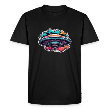 Alien / Spaceship / UFO / Area 51 / All / Mars - Men's Premium Organic T-Shirt - black - Front - Nico (187cm)