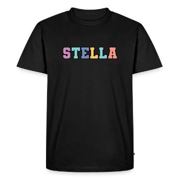 Name - Stella - Men's Premium Organic T-Shirt - black - Front - Nico (187cm)