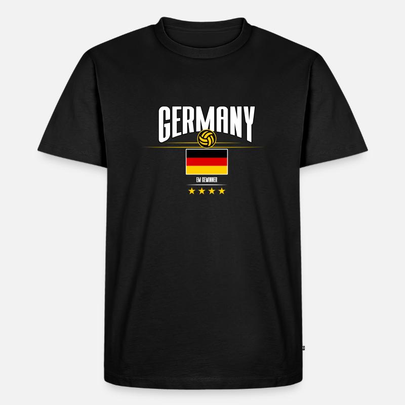 DEUTSCHLAND EM GEWINNER DESIGN - Männer Premium Bio T-Shirt - Schwarz