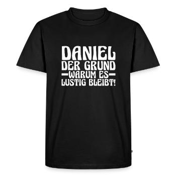 First name Daniel - Men's Premium Organic T-Shirt - black - Front - Nico (187cm)