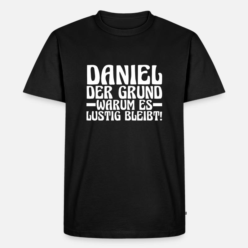 First name Daniel - Men's Premium Organic T-Shirt - black