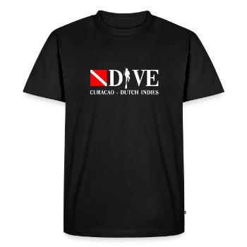 Plongée - Curaçao - Plongeurs - Plongée - Indes néerlandaises - T-shirt Premium bio Homme - noir - Devant - Nico (187cm)