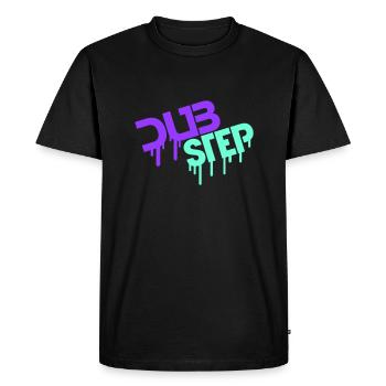 Drop Dub Step Techno Music Party Club Texte Logo - T-shirt Premium bio Homme - noir - Devant - Nico (187cm)