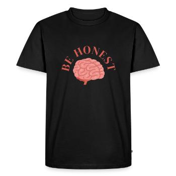 Be Honest - Cerveau de luxe conscient - T-shirt Premium bio Homme - noir - Devant - Nico (187cm)