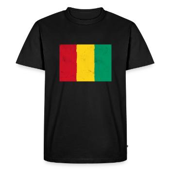 Drapeau de la Guinée – La puissance de l’Afrique - T-shirt Premium bio Homme - noir - Devant - Nico (187cm)