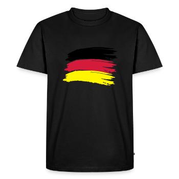Drapeu d'Allemagne - T-shirt Premium bio Homme - noir - Devant - Nico (187cm)