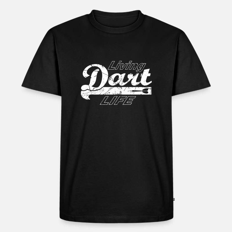 Dart - Männer Premium Bio T-Shirt - Schwarz